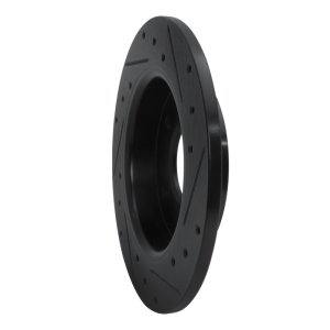 Mazda 3 Brake Rotor (1) - Rear Left - R1 Concepts - Drilled & Slotted - Black - `04-`13